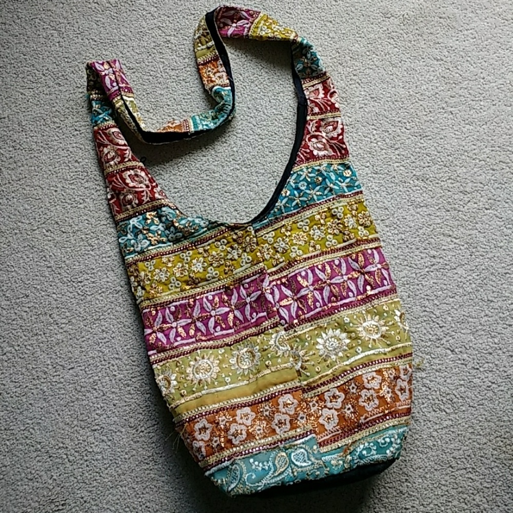 Boho multicolor crossbody-from india